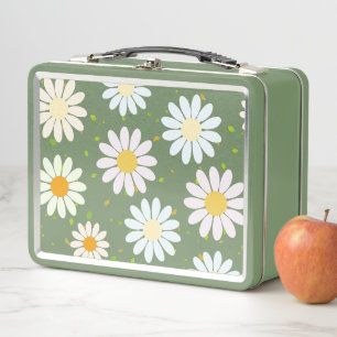 Lunch Box Fleurs marguerites Motif floral Fille pastel arc-e