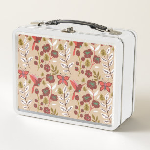 Lunch Box Fleurs motifs florales sans soudure, oiseaux, papi