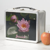 Lunch Box Fleurs Nénuphars Lotus Rose (En situation)