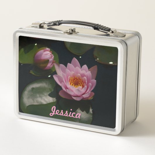 Lunch Box Fleurs Nénuphars Lotus Rose (Devant)