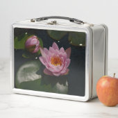 Lunch Box Fleurs Nénuphars Lotus Rose (En situation)