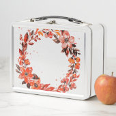 Lunch Box Fleurs orange d'aquarelle (En situation)
