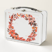 Lunch Box Fleurs orange d'aquarelle (Devant)