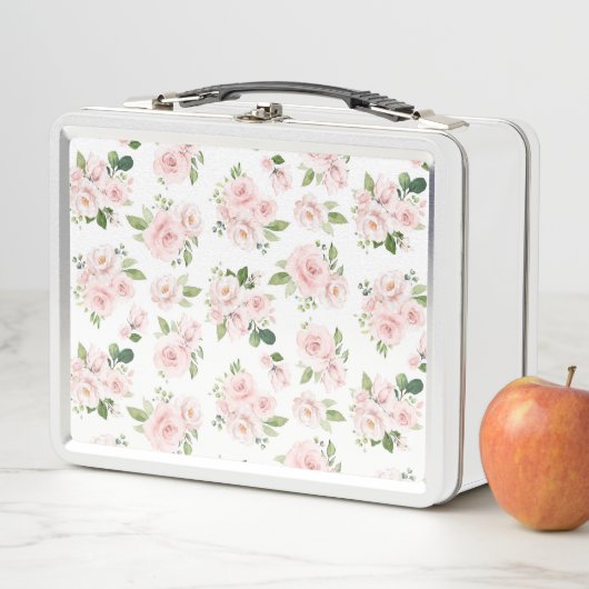 Lunch Box Fleurs roses, Roses roses, Fleurs Aquarelles (En situation)