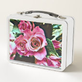 LUNCH BOX FLEURS ROSES ROSES ROSES ROSES (Devant)