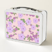 Lunch Box Fleurs Violettes, Modèle Floral, Motif De Fleurs (Dos)