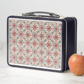 Lunch Box Floral Boho Pattern in Red, Pink & Teal (En situation)