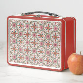 Lunch Box Floral Boho Pattern in Red, Pink & Teal (En situation)