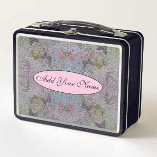 Lunch Box Floral Moderne Et Vintage Ajouter Votre Texte