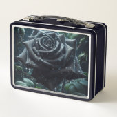 Lunch Box Floral noir Rose (Dos)