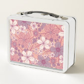 Lunch Box Floral rose et violet pastel (Dos)