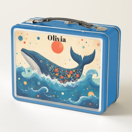 Lunch Box Floral Whale Kid's (Dos)