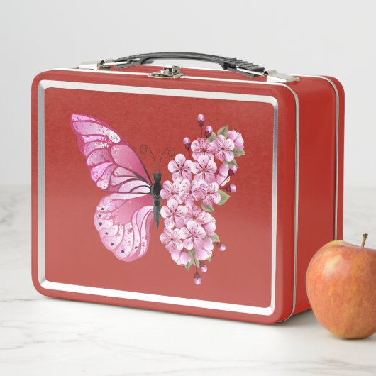 Lunch Box Flower Butterfly (En situation)