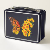 Lunch Box Flower Butterfly with Yellow California Poppy (Dos)