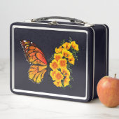 Lunch Box Flower Butterfly with Yellow California Poppy (En situation)