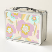 Lunch Box Flowers abstrait | Pastel Lilac Floral Pattern (Dos)