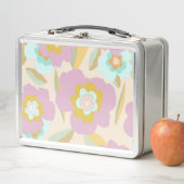 Lunch Box Flowers abstrait | Pastel Lilac Floral Pattern (En situation)