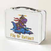 Lunch Box Fly Or Extinct Pixel Art Dinosaure Pilote De Chass (Dos)