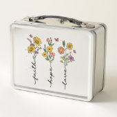Lunch Box Foi, Espoir, Amour - Floral Inspirationnel (Dos)