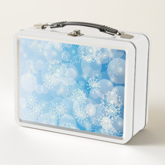 Lunch Box Fond de flocon de neige (Devant)