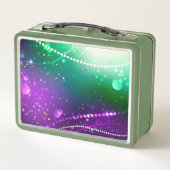Lunch Box Fond violet festif de Mardi Gras (Dos)