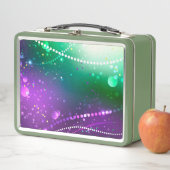 Lunch Box Fond violet festif de Mardi Gras (En situation)
