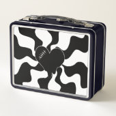 Lunch Box Fonte cardiaque en noir et blanc (Dos)