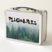 Lunch Box Forêt Cerf Rustique Pays Métal Personnalisé Lunc (Dos)