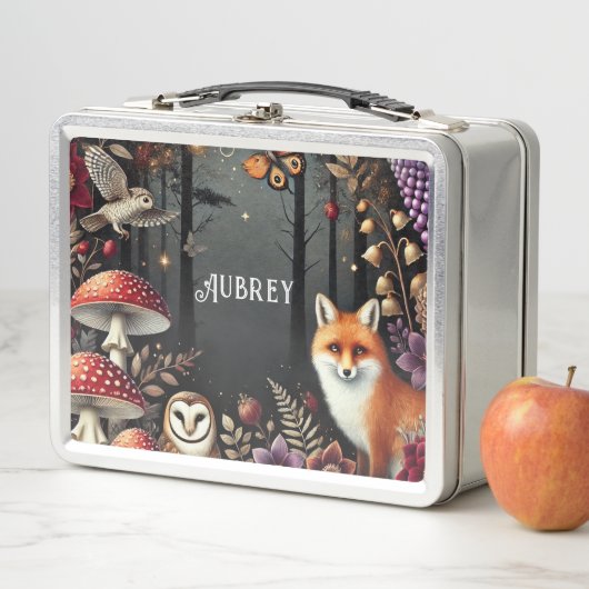 Lunch Box Forêt enchantée personnalisée Animaux forestiers (En situation)