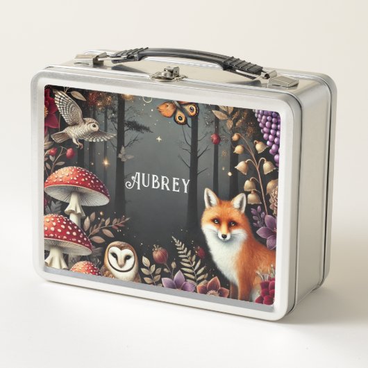 Lunch Box Forêt enchantée personnalisée Animaux forestiers (Devant)