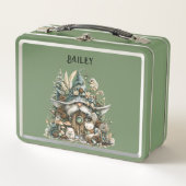 Lunch Box Forêt enchantée personnalisée Gnome vert (Devant)