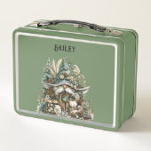 Lunch Box Forêt enchantée personnalisée Gnome vert (Dos)