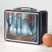 Lunch Box Forêts éffrayantes d'automne avec un fantôme (En situation)