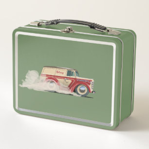 Lunch Box Fourgonnette de livraison de dessin animé rétro