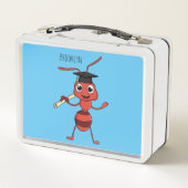 Lunch Box Fourmi de dessin animé rouge heureuse mignonne (Dos)