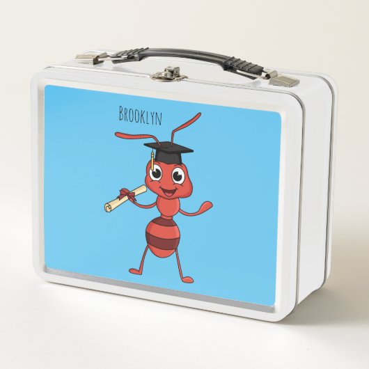 Lunch Box Fourmi de dessin animé rouge heureuse mignonne (Devant)