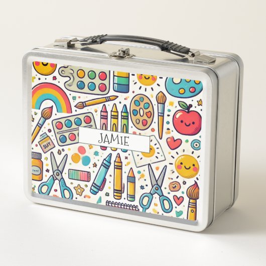 Lunch Box Fournitures d'art scolaire pour enfants personnali (Devant)