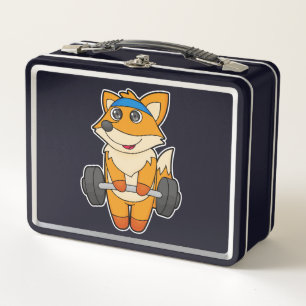 Lunch Box Fox à Fitness avec Barbell
