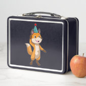 Lunch Box Fox à la fête avec casquette de parti (En situation)