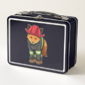 Lunch Box Fox as Firefighter avec Helmet (Devant)