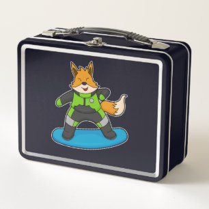 Lunch Box Fox en Snowboard avec Snowboard