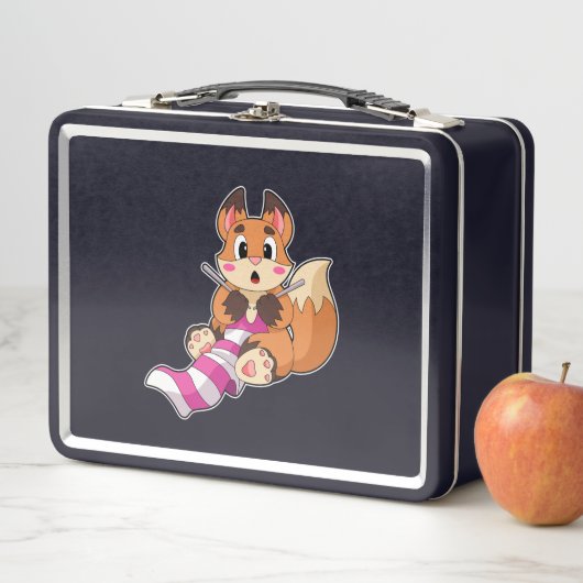 Lunch Box Fox with Scarf (En situation)