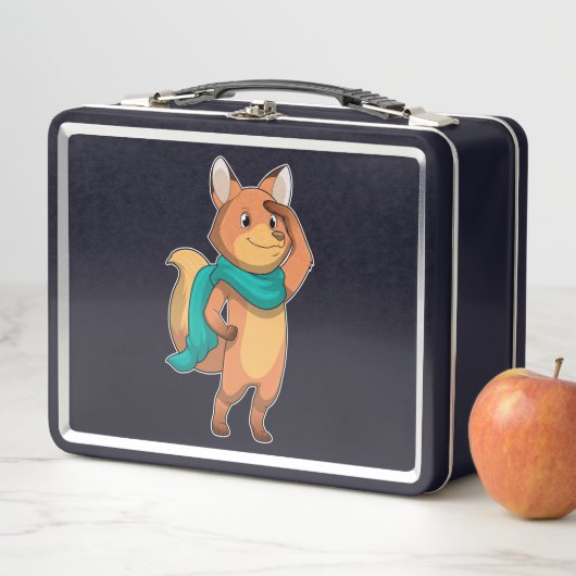 Lunch Box Fox with Scarf (En situation)