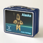 Lunch Box Fractal Inuit Hunter - Alaska Postage (Dos)