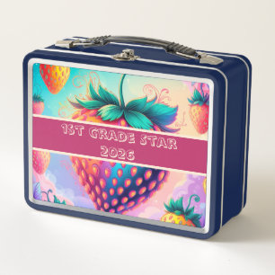 Lunch Box Fraise colorée 1ère étoile de classe 2025