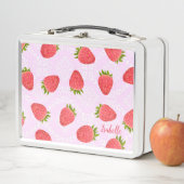 Lunch Box Fraise rose (En situation)