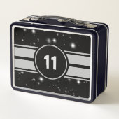 Lunch Box Frappe de course noir et argent (Dos)