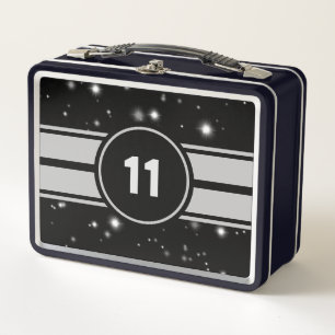 Lunch Box Frappe de course noir et argent