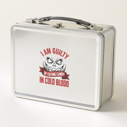 Lunch Box Friandise d'Halloween Coupable Design de Citrouill (Devant)