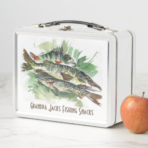 Lunch Box Fritures de pêche personnalisées   Poisson aquarel